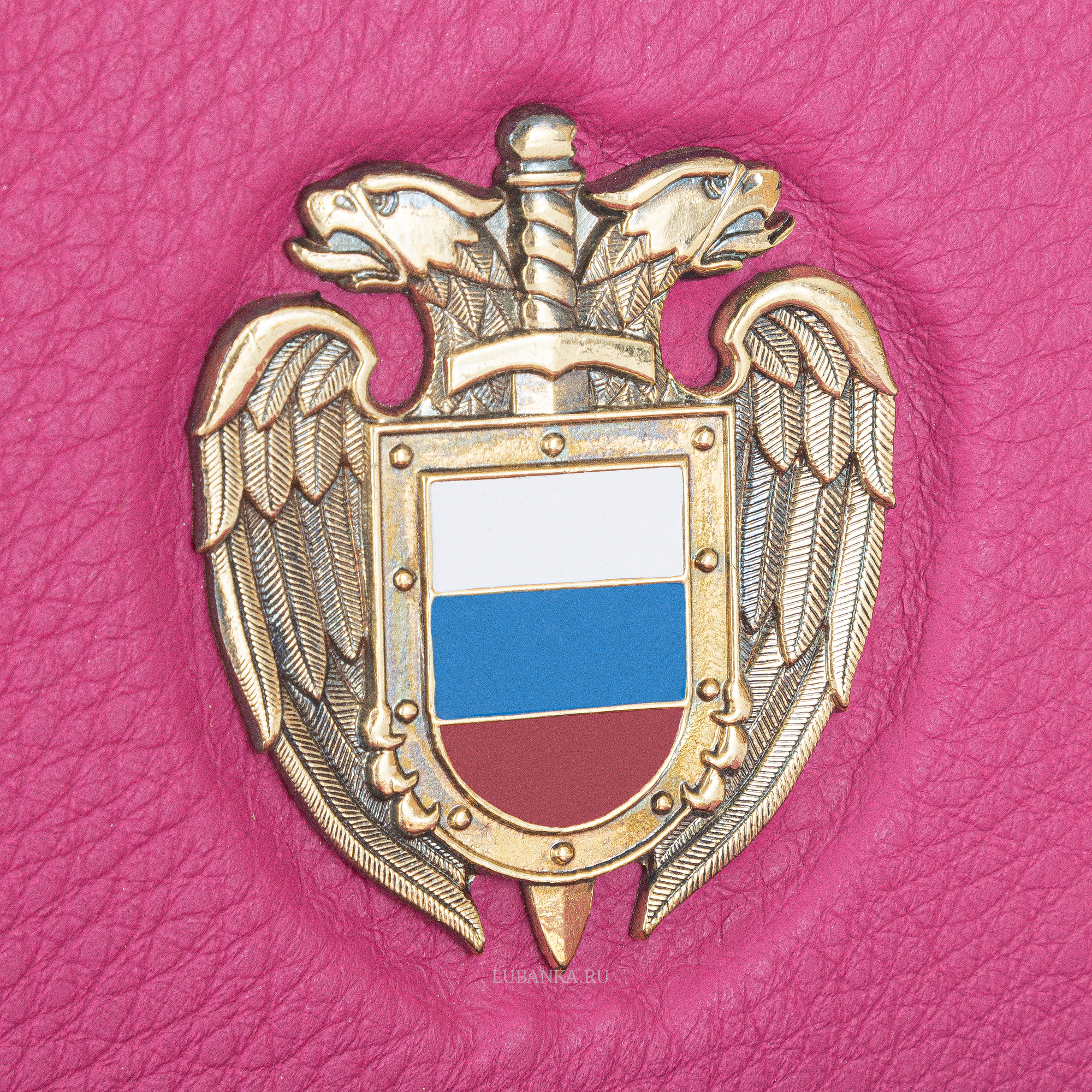 Обложка для удостоверения ФСО с жетоном розовая